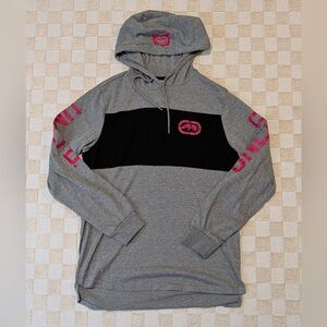 Ecko Unlimited Gray and Black Logo Hoodie Size Small